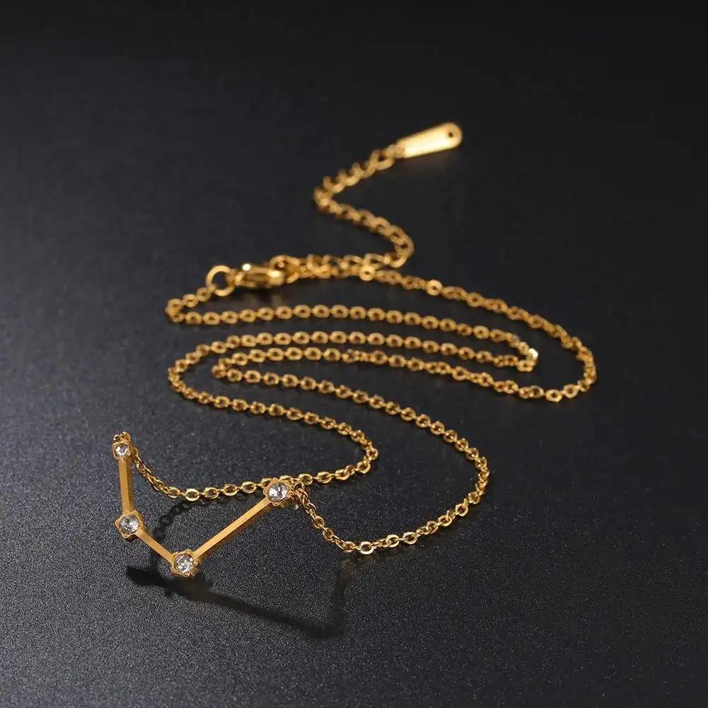 Zodiac Necklace Stainless steel gold plated
