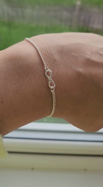 Infinity bracelet craft in sterling silver