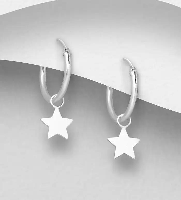 Star hoop earrings Star hoop earrings