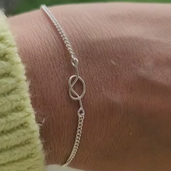 Knot friendship bracelet, crafted in sterling silver