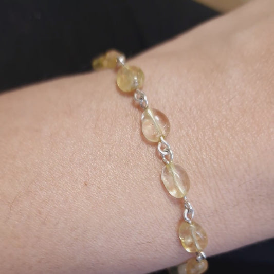 Citrine gemstone Bracelet November Birthstone 