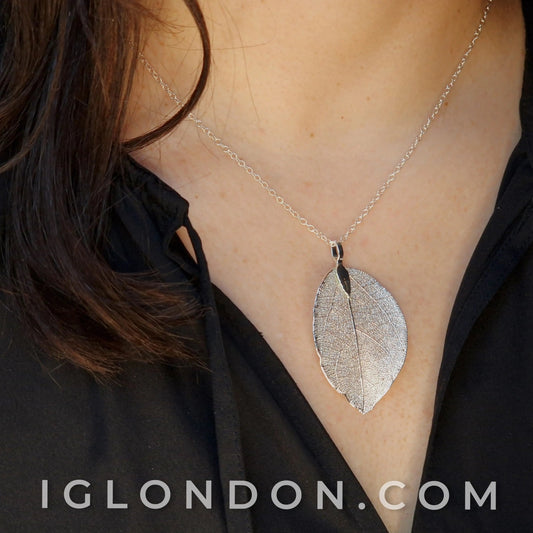 leaf necklace Real leaf silver necklace, natural jewellery.