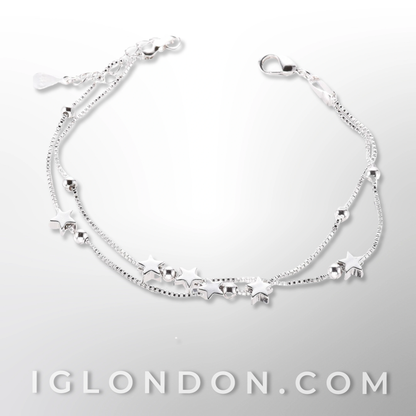 stars bracelet moons e stars box chain bracelet sterling silver filled - IGLondon.com IGLondon.com, 