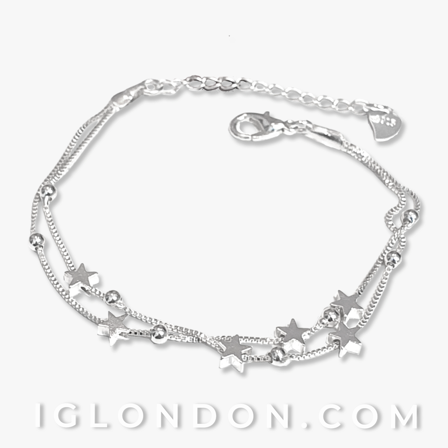 stars bracelet moons e stars box chain bracelet sterling silver filled - IGLondon.com IGLondon.com, 