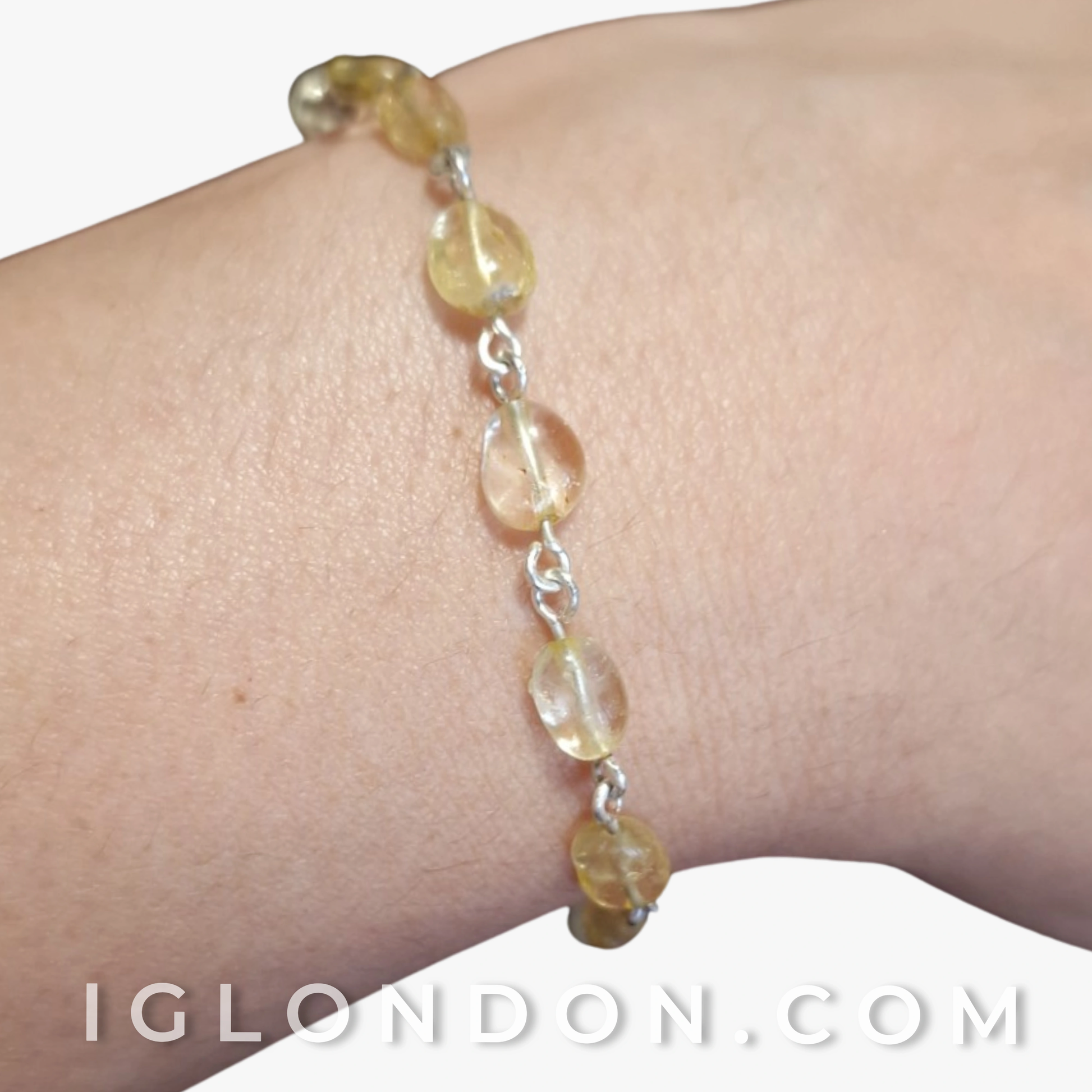 Citrine bracelet handcrafted  in 925 sterling silver Citrine gemstone Bracelet November Birthstone 